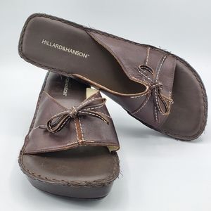 Hillard & Hanson Naomi Leather Slides 7